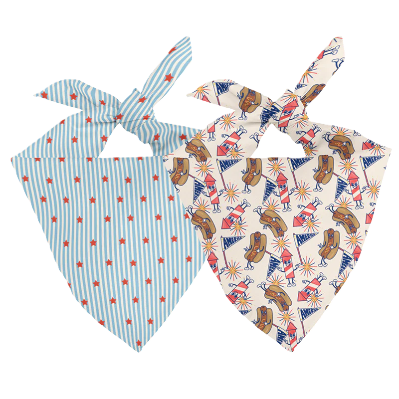 Dog Bandana Co. American Summer Dog Bandana Tie & Snap
