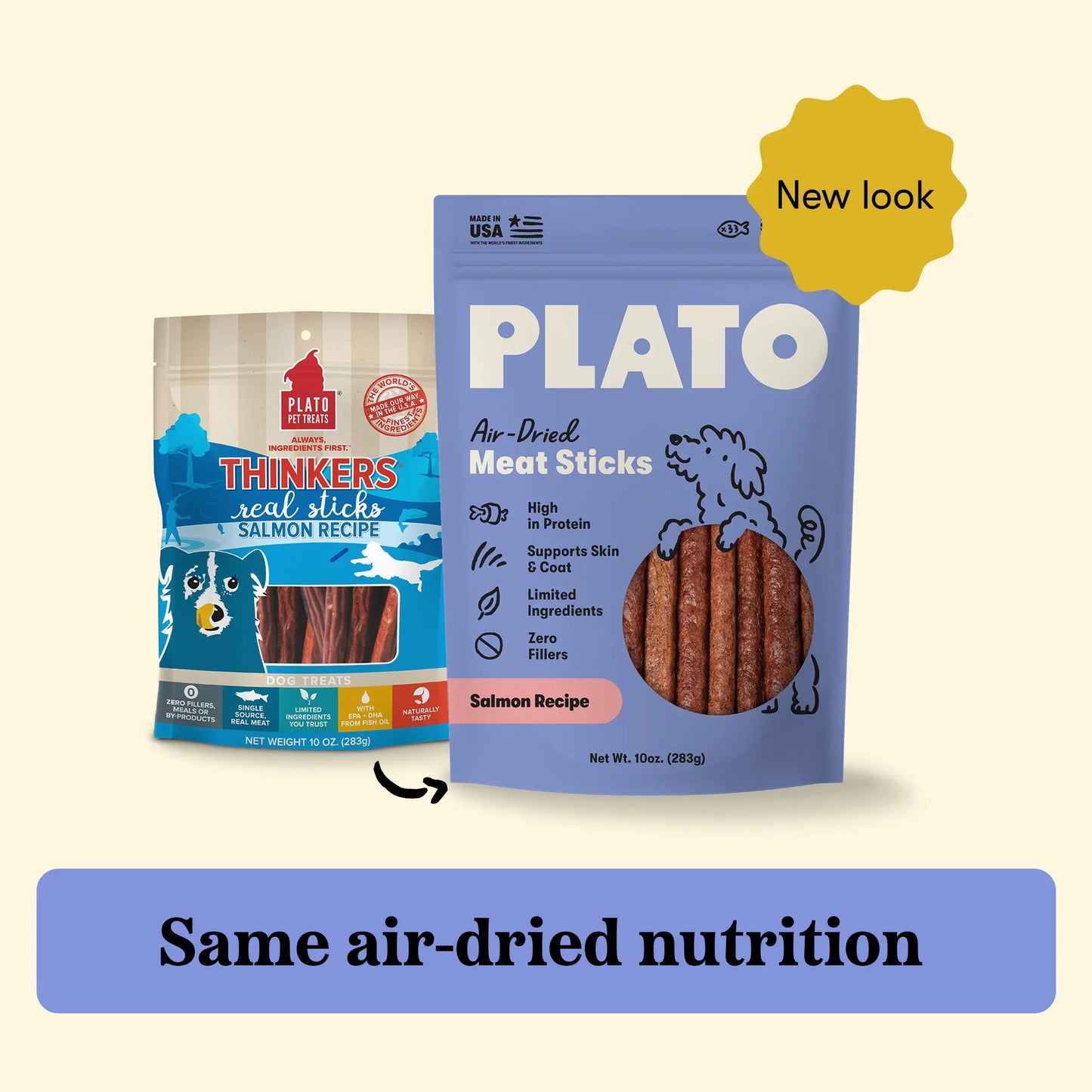 Plato Thinkers Meat Stick Dog Treats, Salmon Recipe