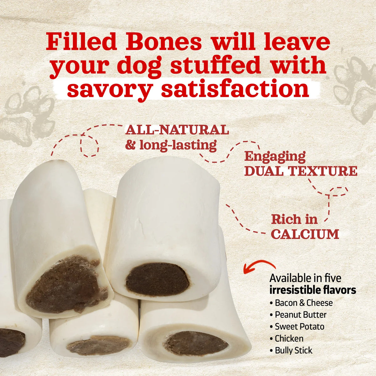 Natural Farm Peanut Butter Filled Bones, Dog Chew