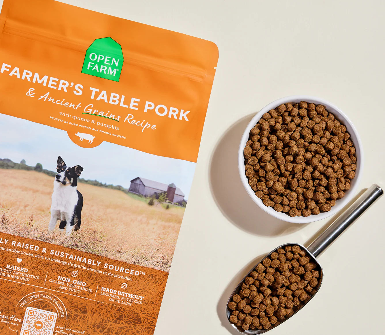 Open Farm Farmer's Table Pork & Ancient Grains Dog Kibble, Dry Dog Food, 11-lb Bag