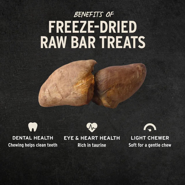 Vital Essentials Freeze-Dried Raw Bar Turkey Hearts, Dog Chews