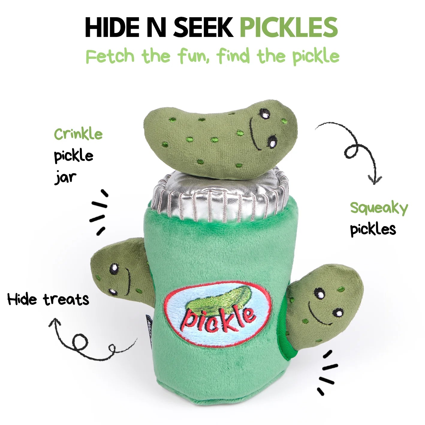 Chewffon Pickle Squeaky, Dog Toy