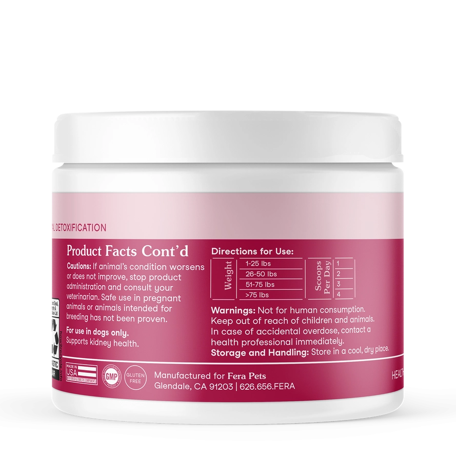 Fera Pets Kidney Support For Dogs, Pet Supplement, 2.12-oz