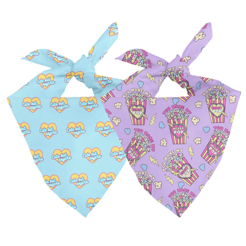 Dog Bandana Co. Cute But Psycho Dog Bandana Tie & Snap