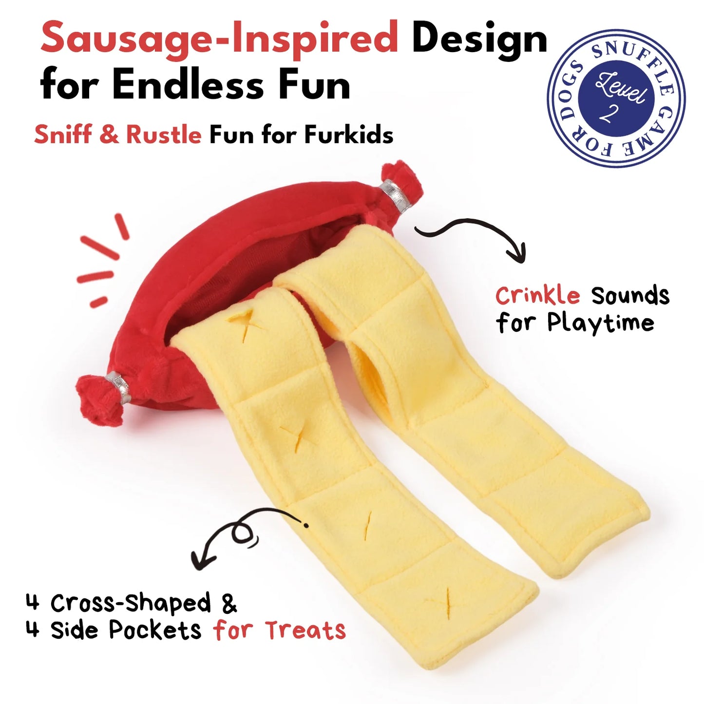Chewffon Salami Sausage Snuffle, Dog Toy