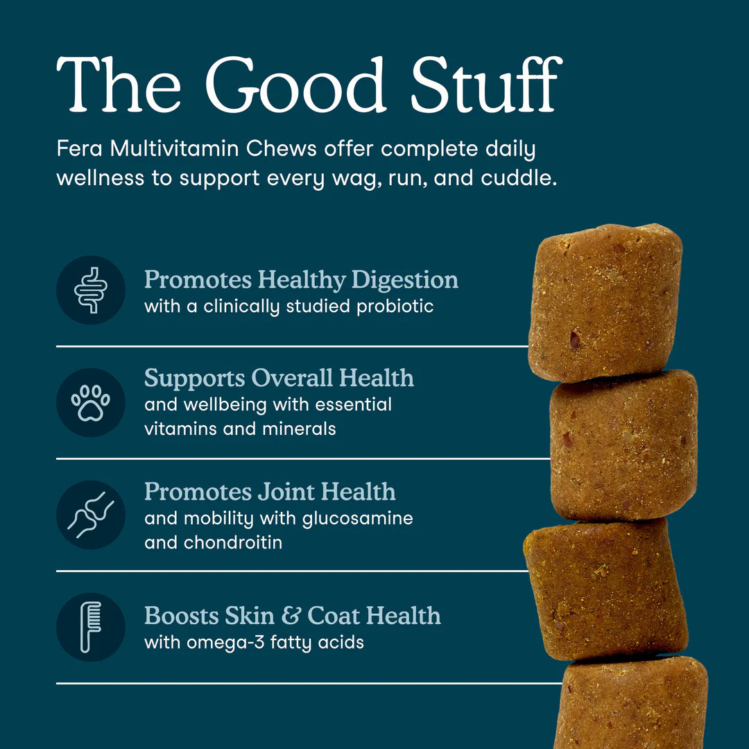 Fera Pets Multivitamin Soft Chews For Dogs, Pet Supplement