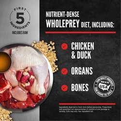 Orijen FreshPrey Chicken & Duck Recipe With Grains, Frozen Dog Food, 16-oz Pouch