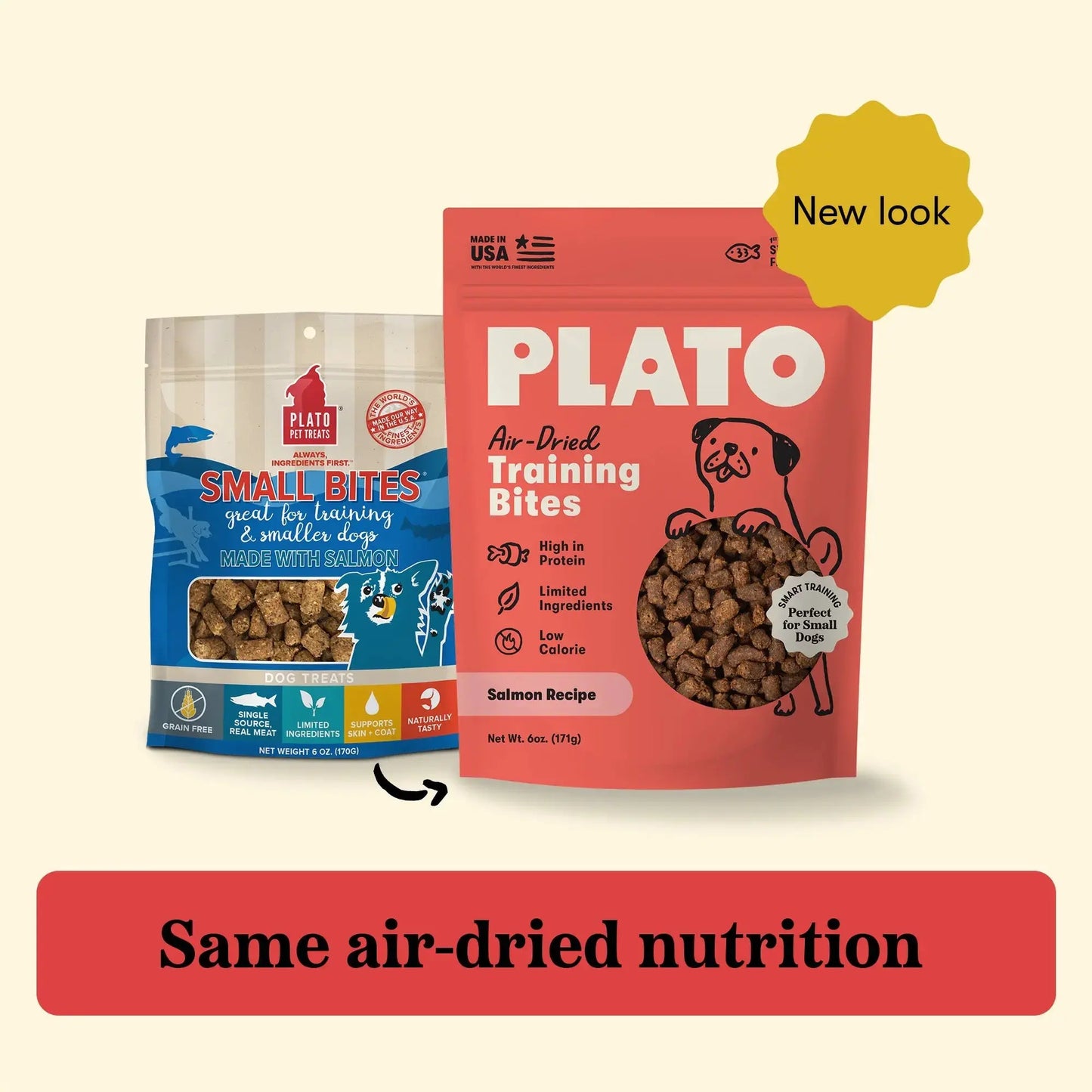 Plato Small Bites Meaty Morsel Dog Treats, Salmon Recipe