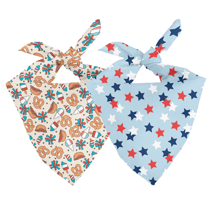 Dog Bandana Co. Patriotic Summer Dog Bandana Tie & Snap