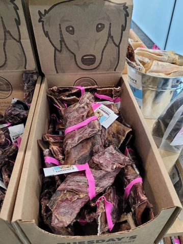 Tuesday's Natural Dog Company, 5-inch Collagen Chip Wrapped in Gullet, Single Dog Chew