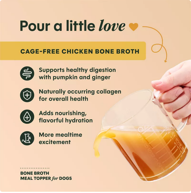 Instinct Cage-Free Chicken Bone Broth For Dogs Meal Topper, 16-oz Pouch