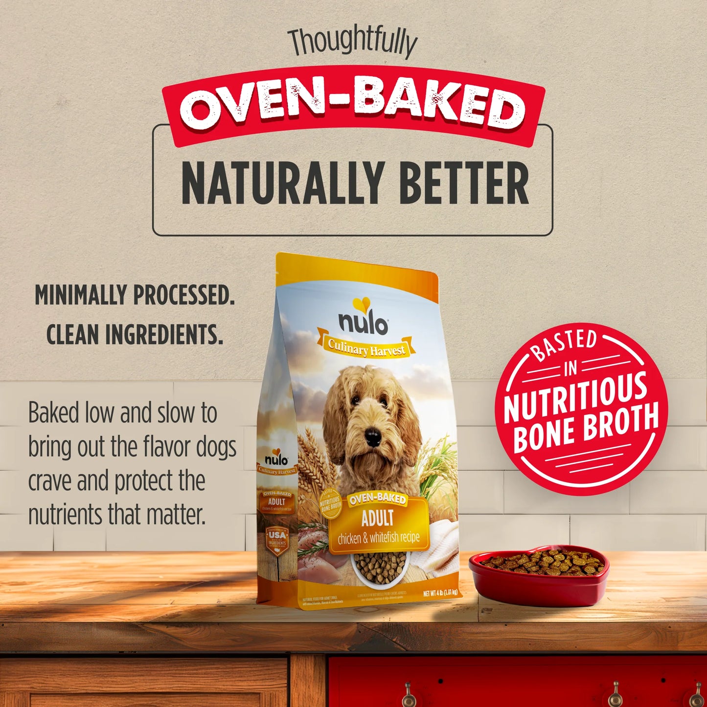 Nulo Culinary Harvest Baked Chicken & Whitefish Recipe for Adult Dogs, Dry Dog Food