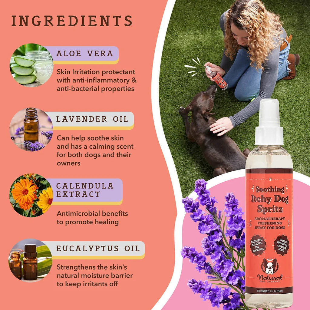 Natural Dog Company Itchy Dog Spritz, Deodorizing Spray, 8-oz Bottle