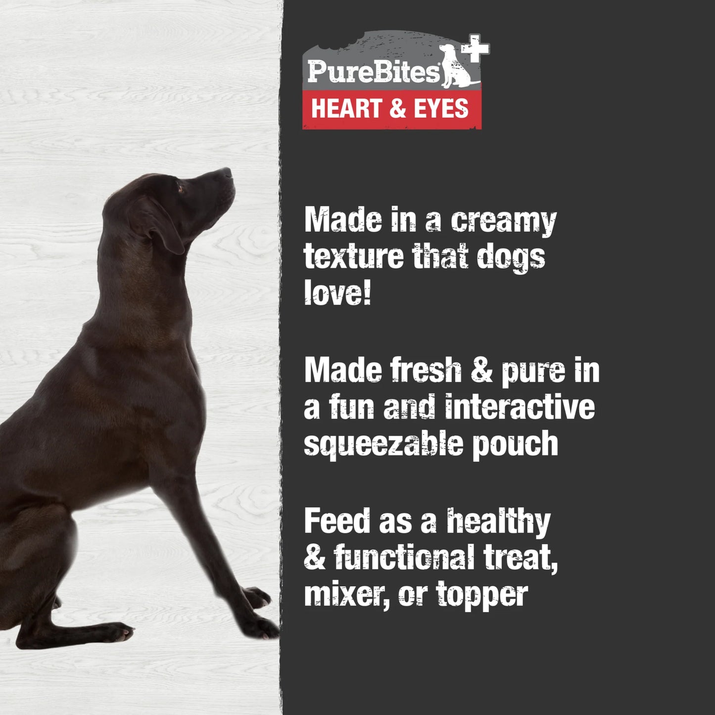 PureBites Heart & Eyes Squeezable, Dog Treat, 2.5-oz Pouch