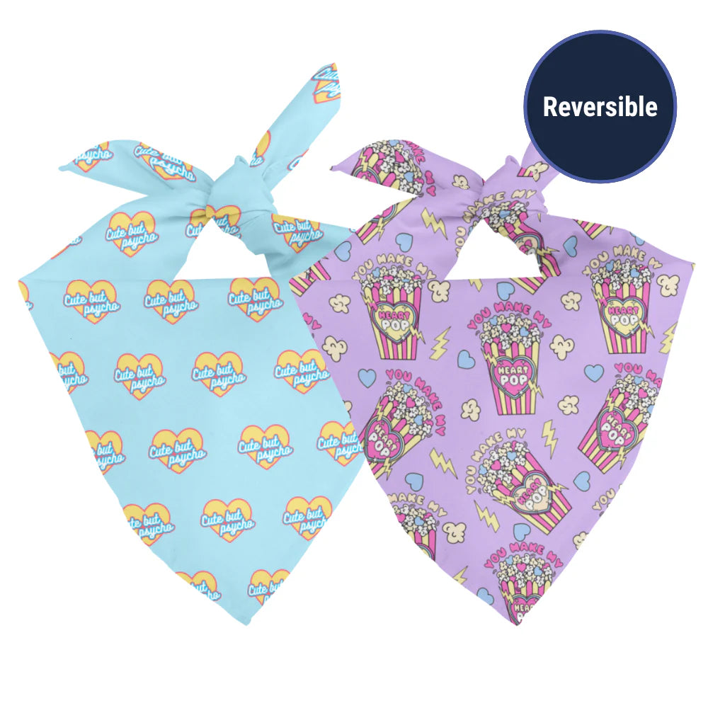 Dog Bandana Co. Cute But Psycho Dog Bandana Tie & Snap