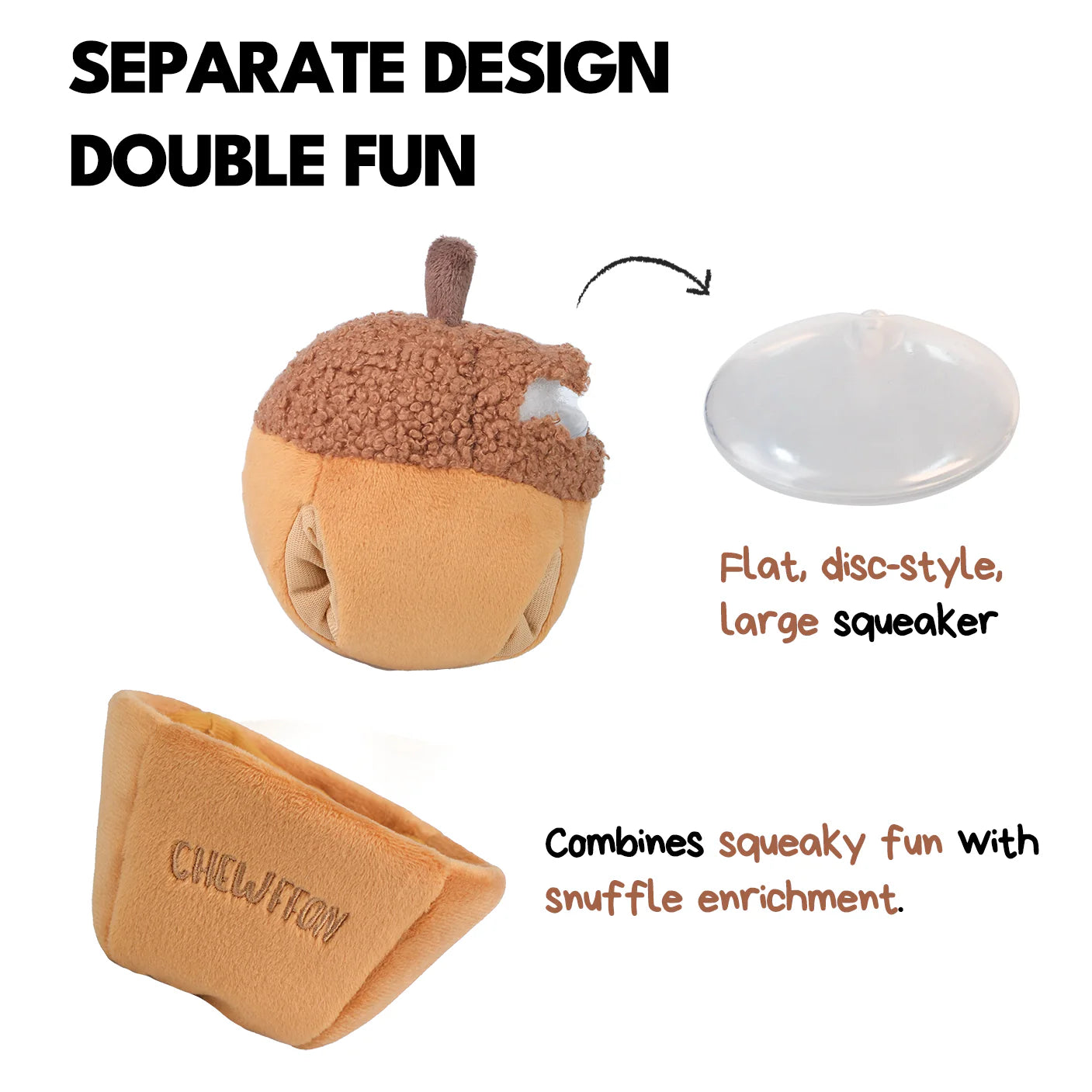 Chewffon Snuffle Acorn, Dog Toy