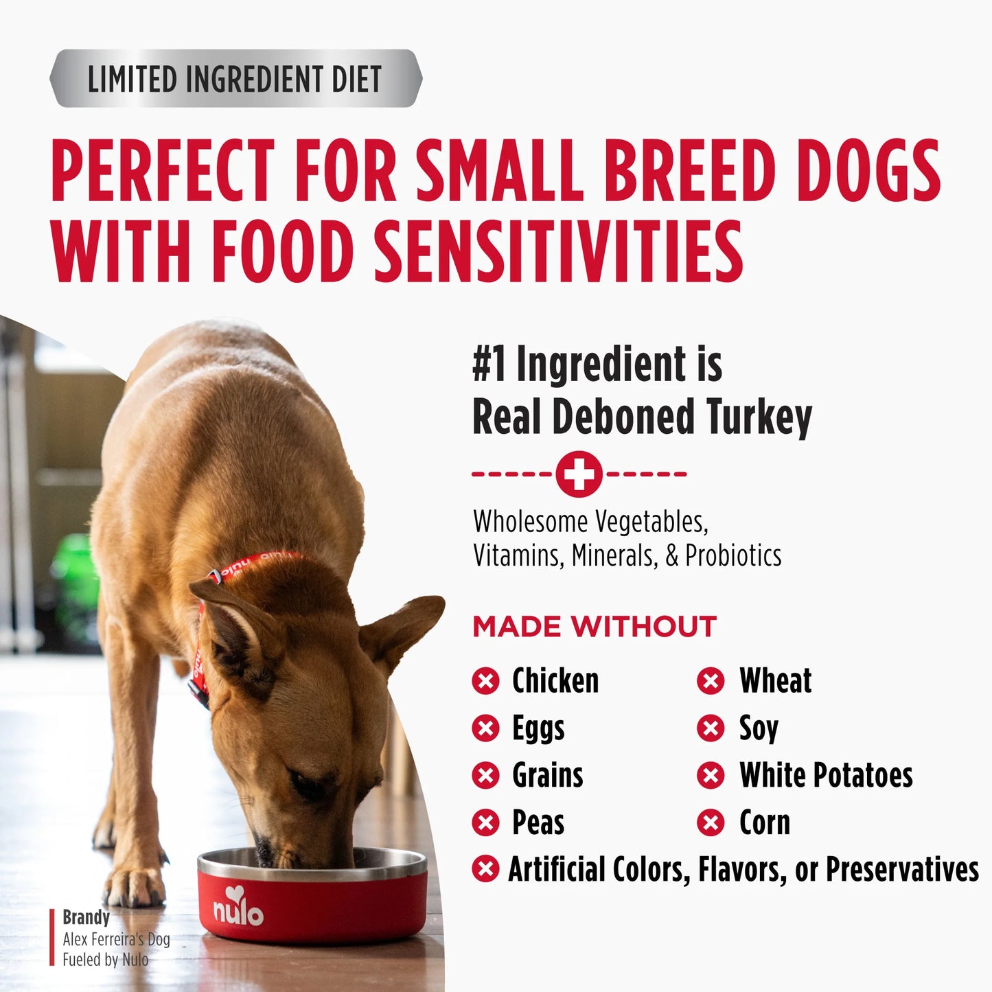 Nulo FreeStyle Limited+ Small Breed Turkey Recipe, Dry Dog Food, 4-lb Bag