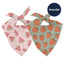 Dog Bandana Co. Watermelon & Strawberry Dog Bandana & Matching Scrunchie Set, Tie & Snap