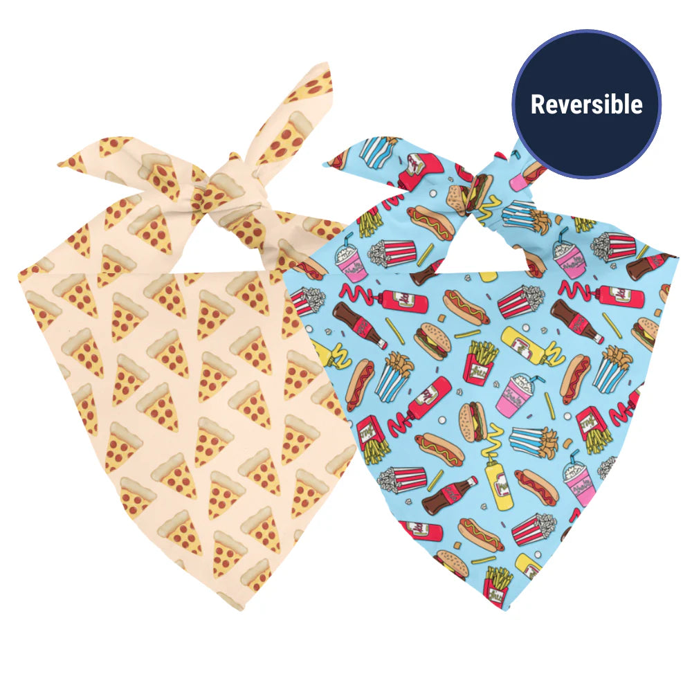 Dog Bandana Co. Pizza & Food Dog Bandana Tie & Snap