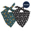 Dog Bandana Co. Blue Moon & Lightning Dog Bandana Tie & Snap
