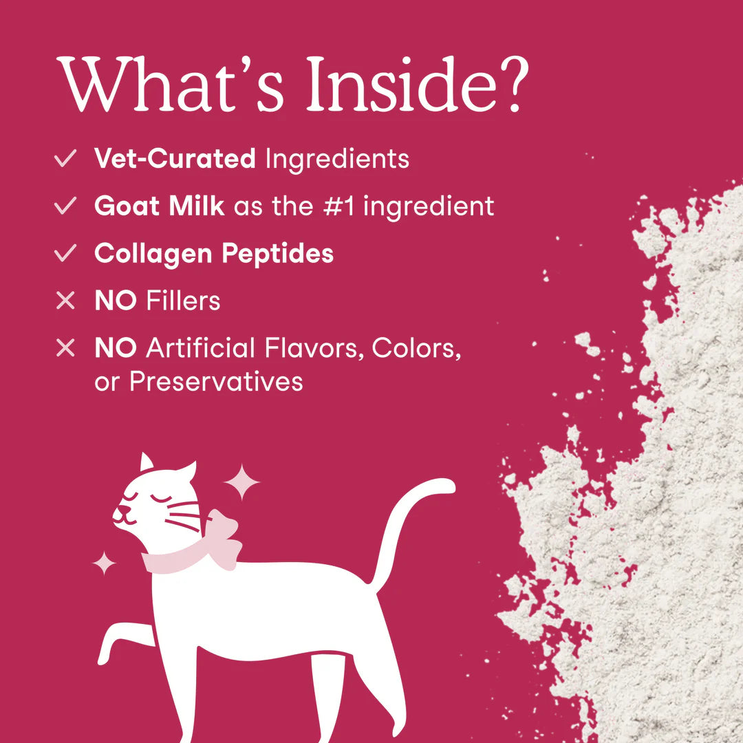 Fera Pets Skin + Coat Goat Milk Topper For Dogs and Cats, Pet Supplement, 6.34-oz