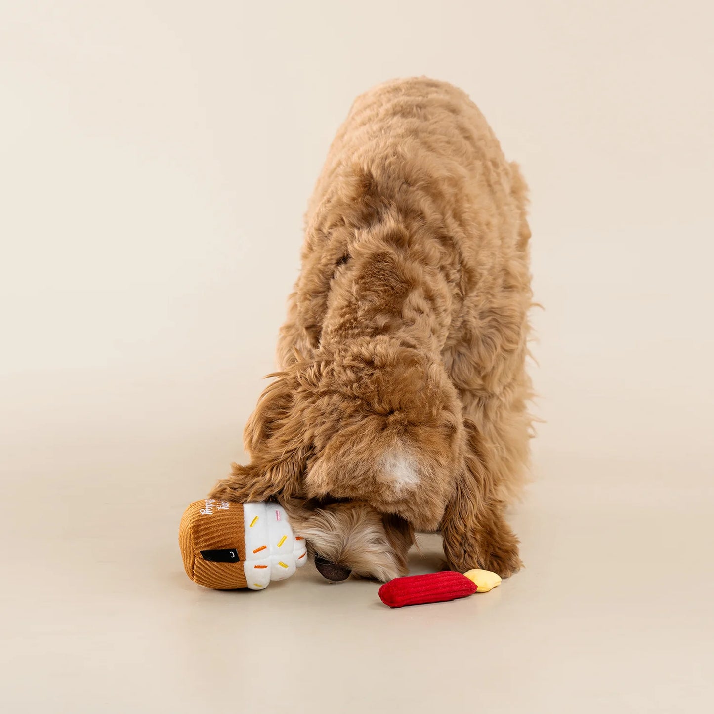 Chewffon Dog Cupcake Squeaky & Crinkle, Dog Toy