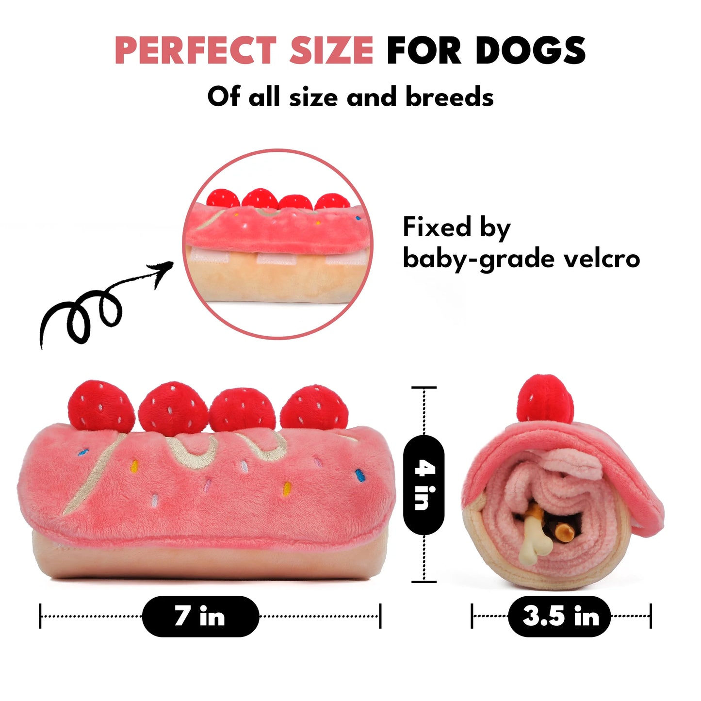 Chewffon Roll-Cake Snuffle, Dog Toy