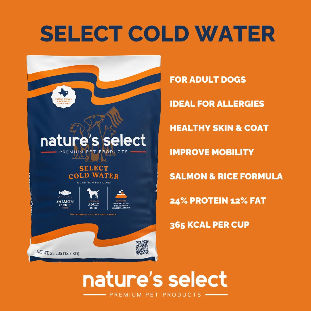 Nature's Select Cold Water Salmon & Rice Recipe, Dry Dog Food, 28-lb Bag