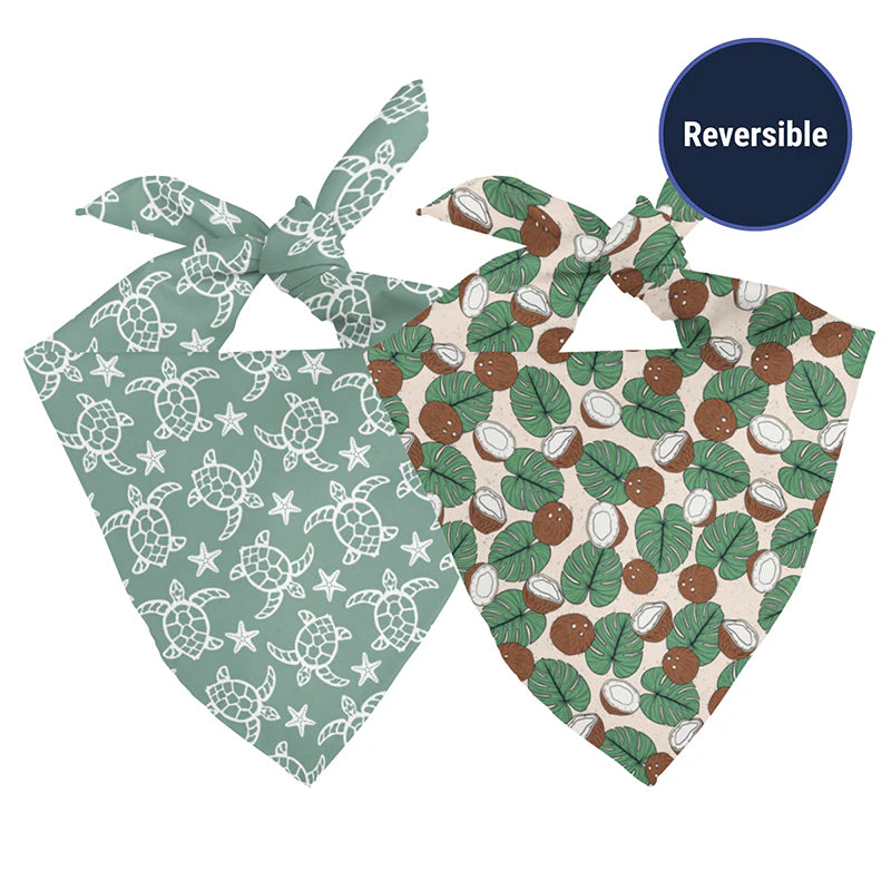 Dog Bandana Co. Turtles Dog Bandana, Tie & Snap
