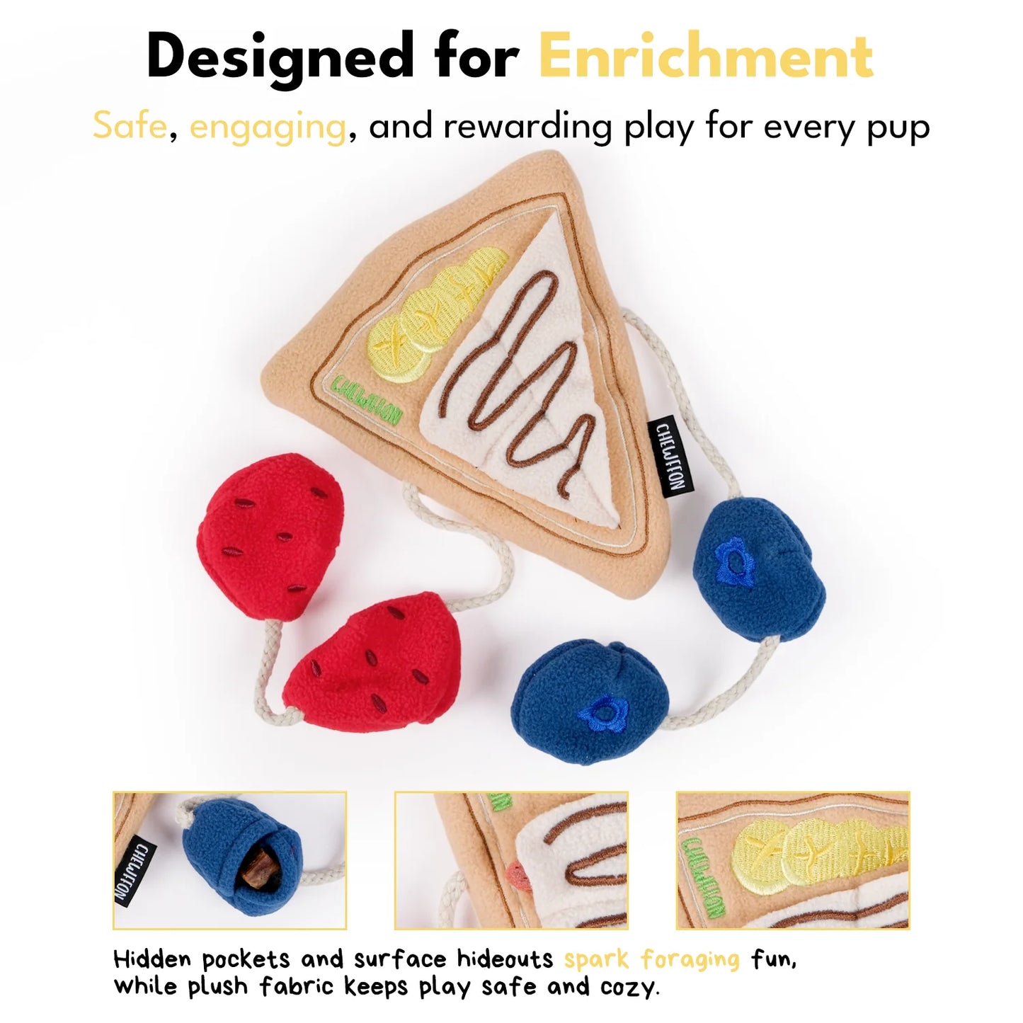 Chewffon Crepe Snuffle & Treat Puzzle, Dog Toy