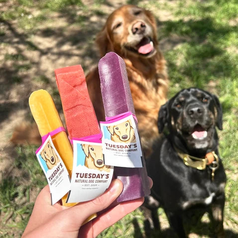 Tuesday's Natural Dog Company, Strawberry Yak Cheese - Medium, Single Dog Chew