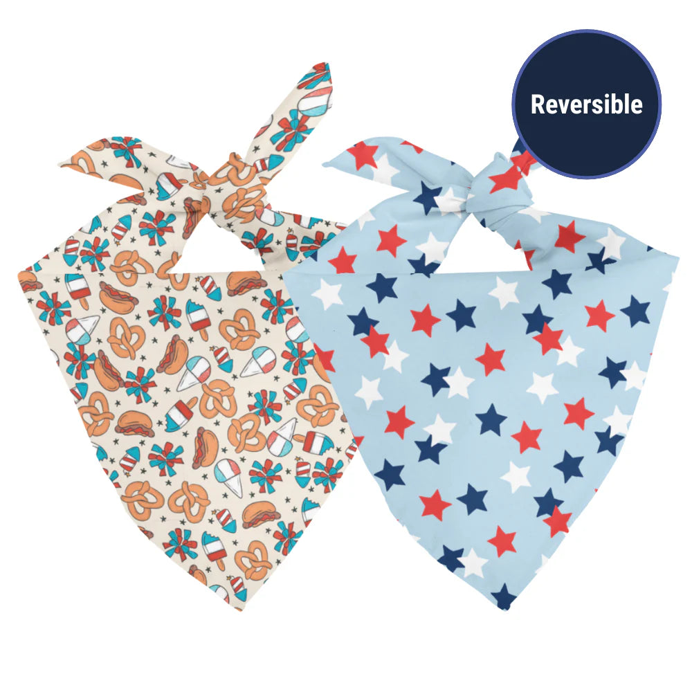 Dog Bandana Co. Patriotic Summer Dog Bandana Tie & Snap