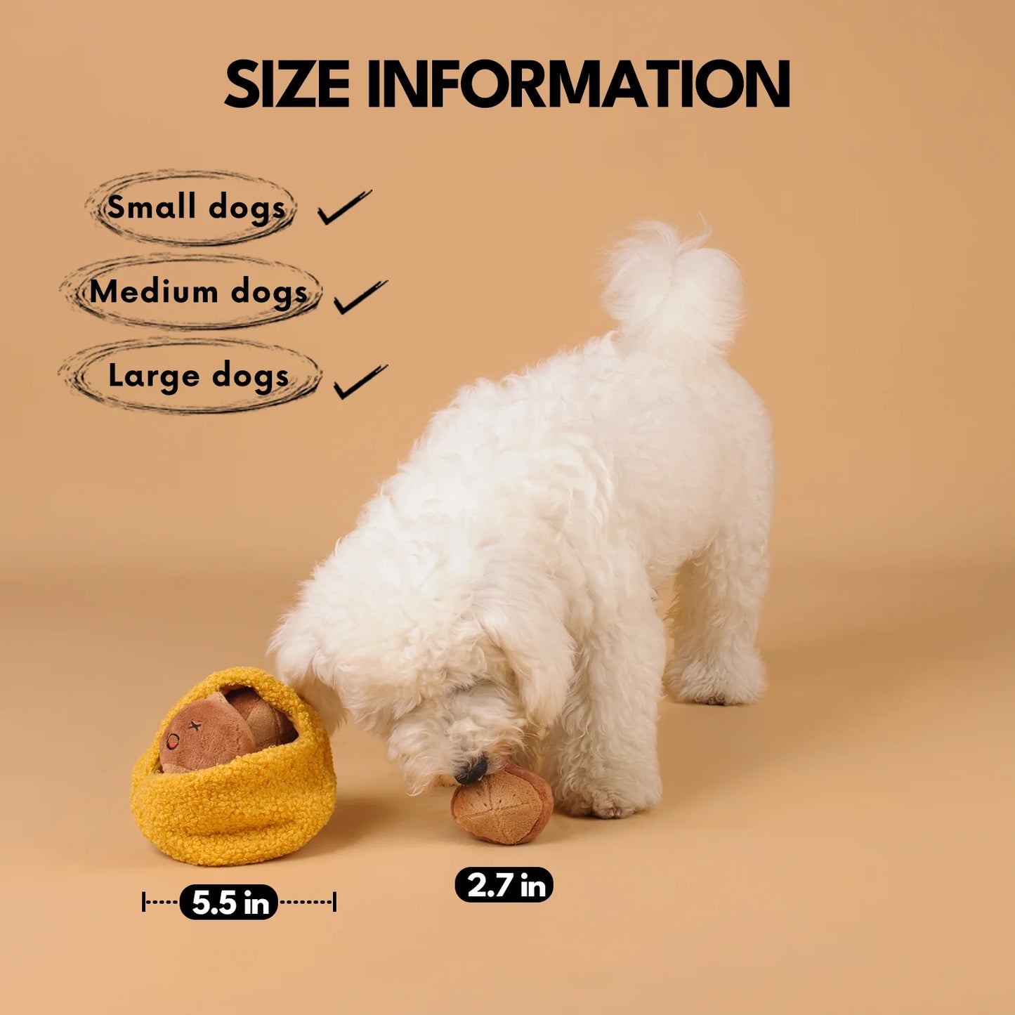 Chewffon Chestnut Squeaky, Dog Toy