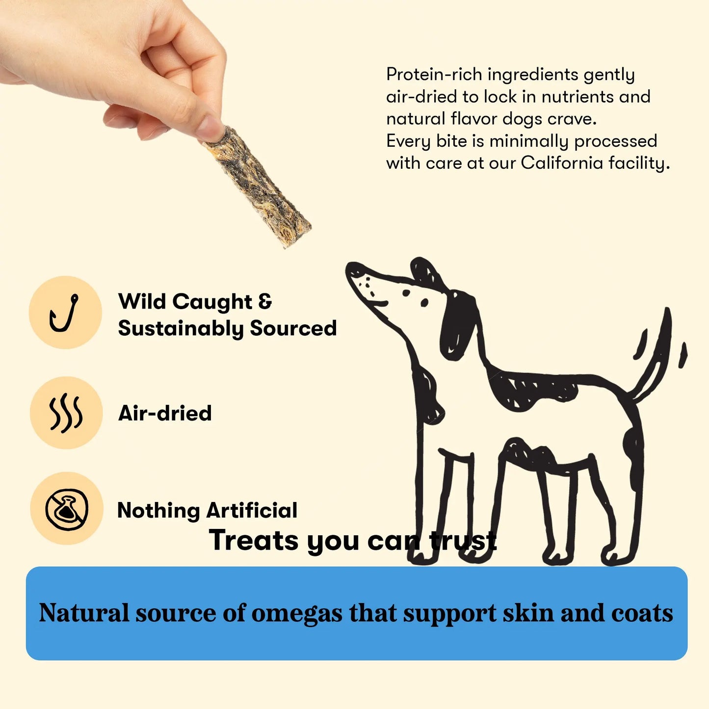 Plato Hundur's Crunch Jerky Fingers Fish Dog Treats