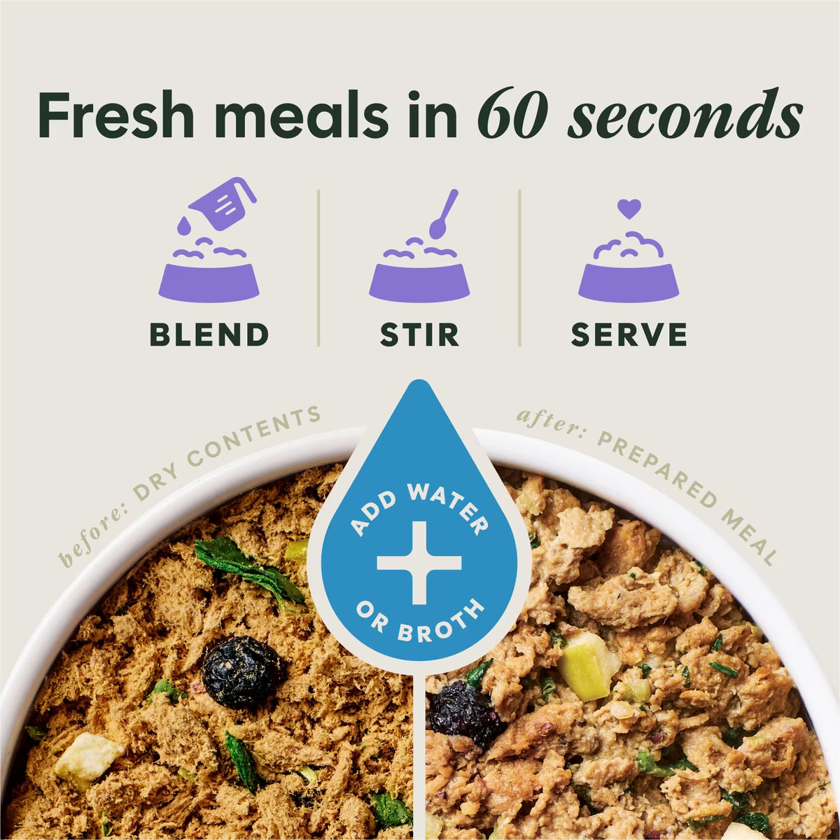 Instinct FreshDried Meal Blends Grain-Free Raw Beef & Orchard Blend, Freeze-Dried Dog Food