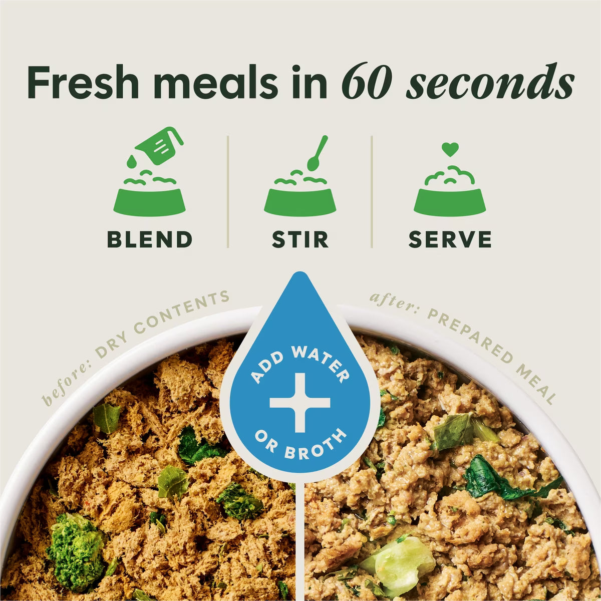 Instinct FreshDried Meal Blends Grain-Free Raw Chicken & SuperGreens Blend, Freeze-Dried Dog Food