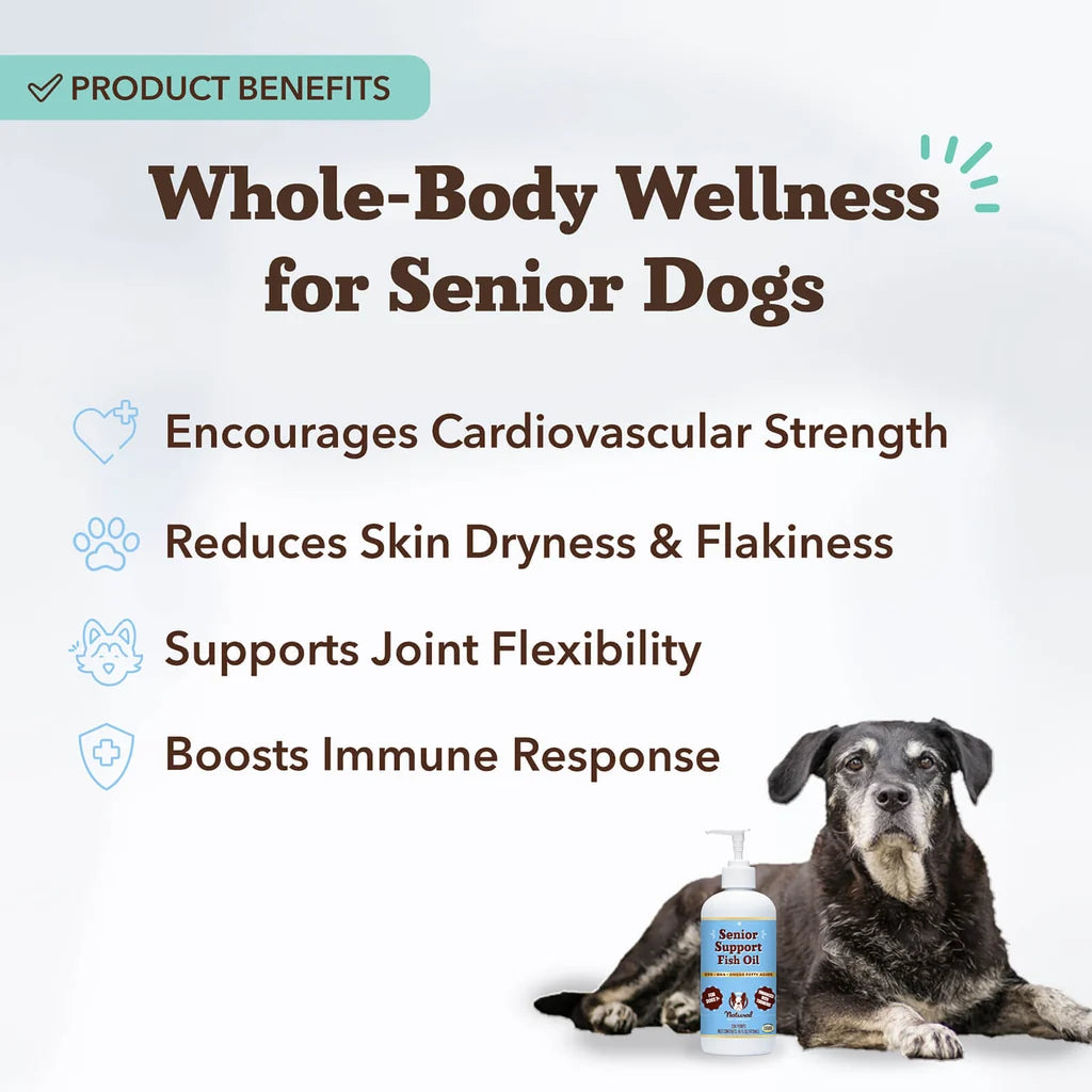 Natural Dog Company Senior Support Fish Oil, 16-oz Bottle