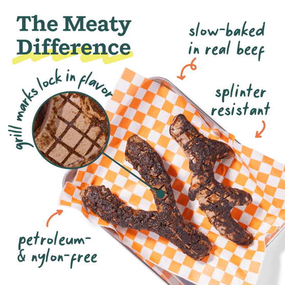 Woof Dog HonestChew Meaty Antler, Dog Treat