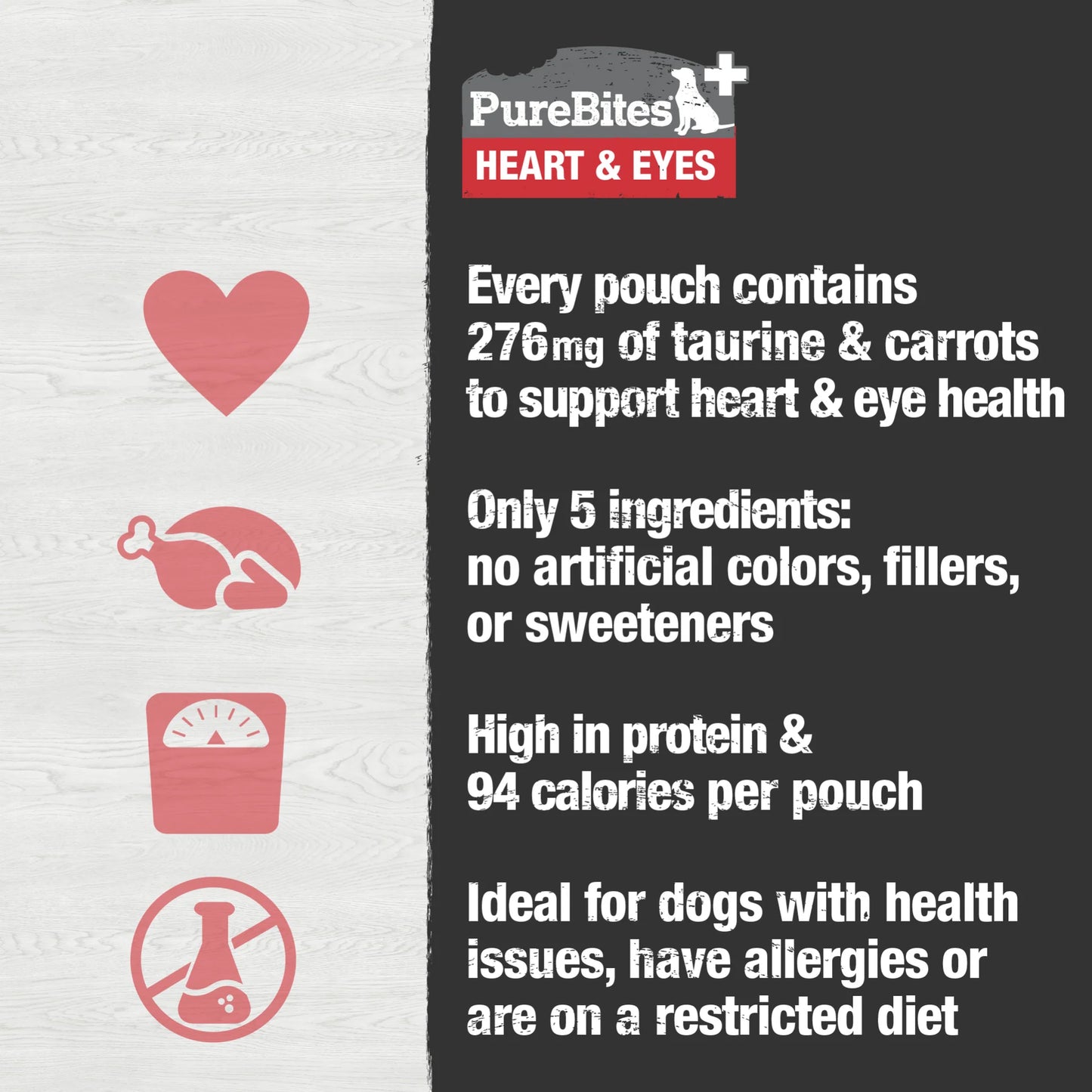 PureBites Heart & Eyes Squeezable, Dog Treat, 2.5-oz Pouch