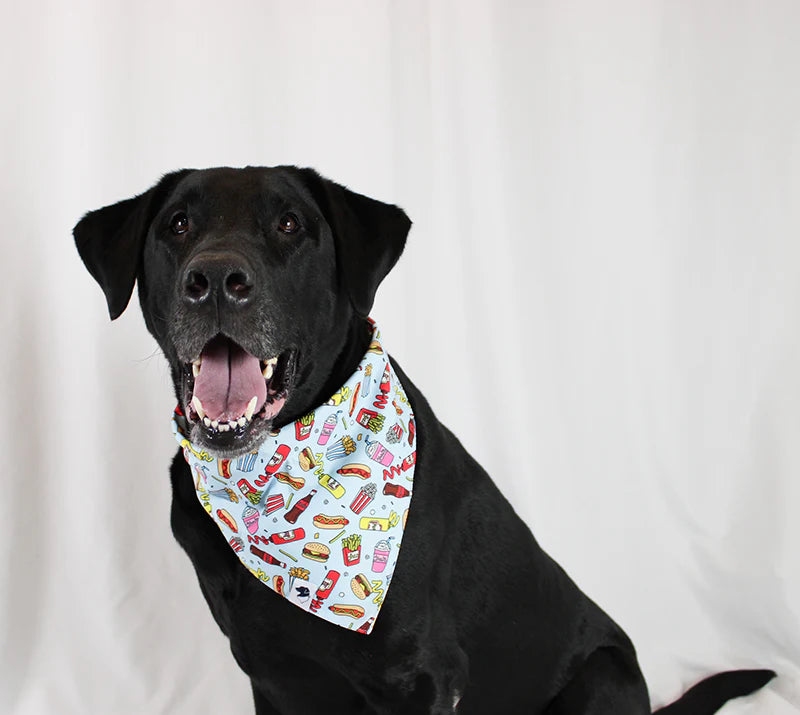 Dog Bandana Co. Pizza & Food Dog Bandana Tie & Snap