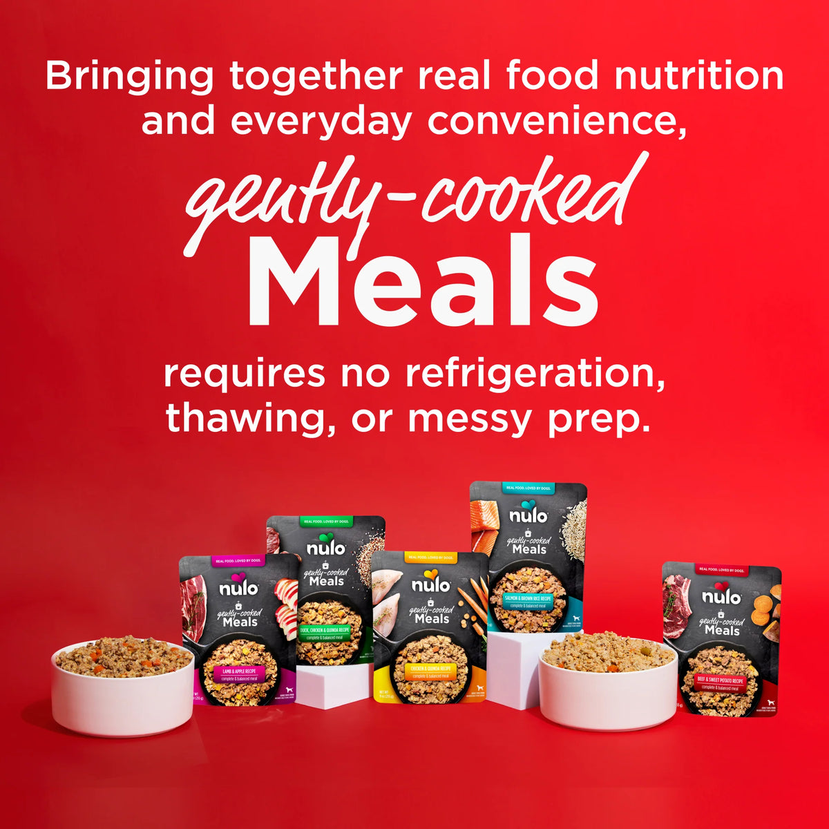 Nulo Gently-Cooked Meals Lamb & Apple Recipe, Wet Dog Food, 9-oz Case of 8