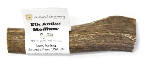 Tuesday's Natural Dog Company, Elk Antler - Medium Split, Single Dog Chew