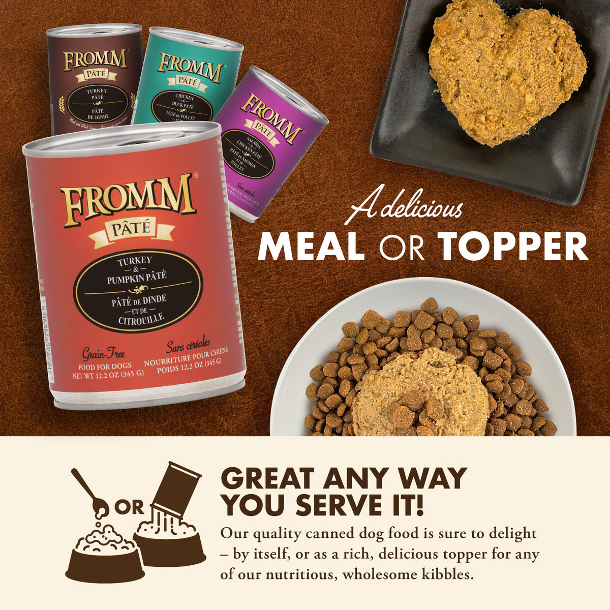 Fromm Turkey & Pumpkin Pâté, Wet Dog Food, 12.2-oz Case of 12