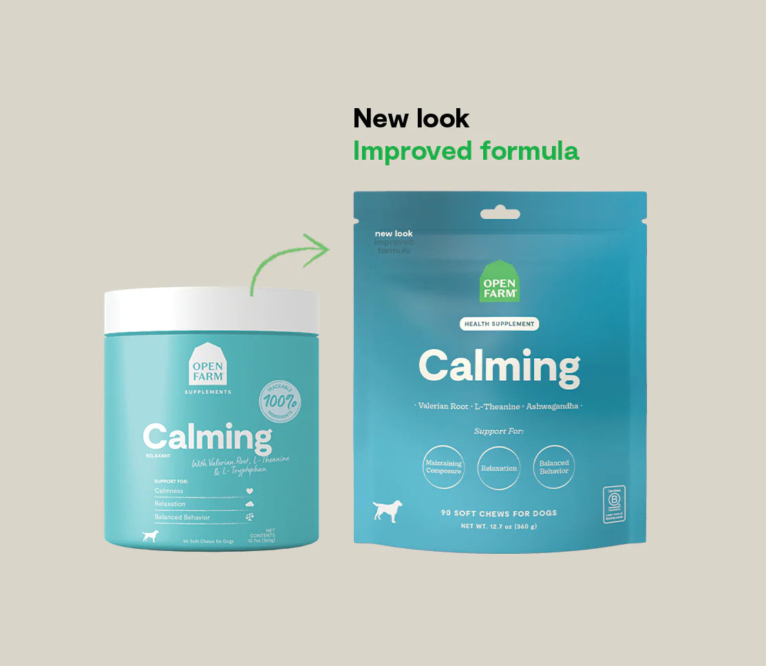 Open Farm Calming Supplement Chews For Dogs, 90-Count, 12.5-oz Pouch