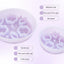 EmeryPets Flower + Leaf Slow Feeder Bowls (Jelly Purple)