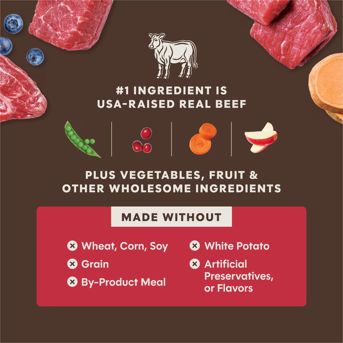 Instinct PeakBoost Grain-Free High-Protein Recipe with Real Beef, Dry Dog Food