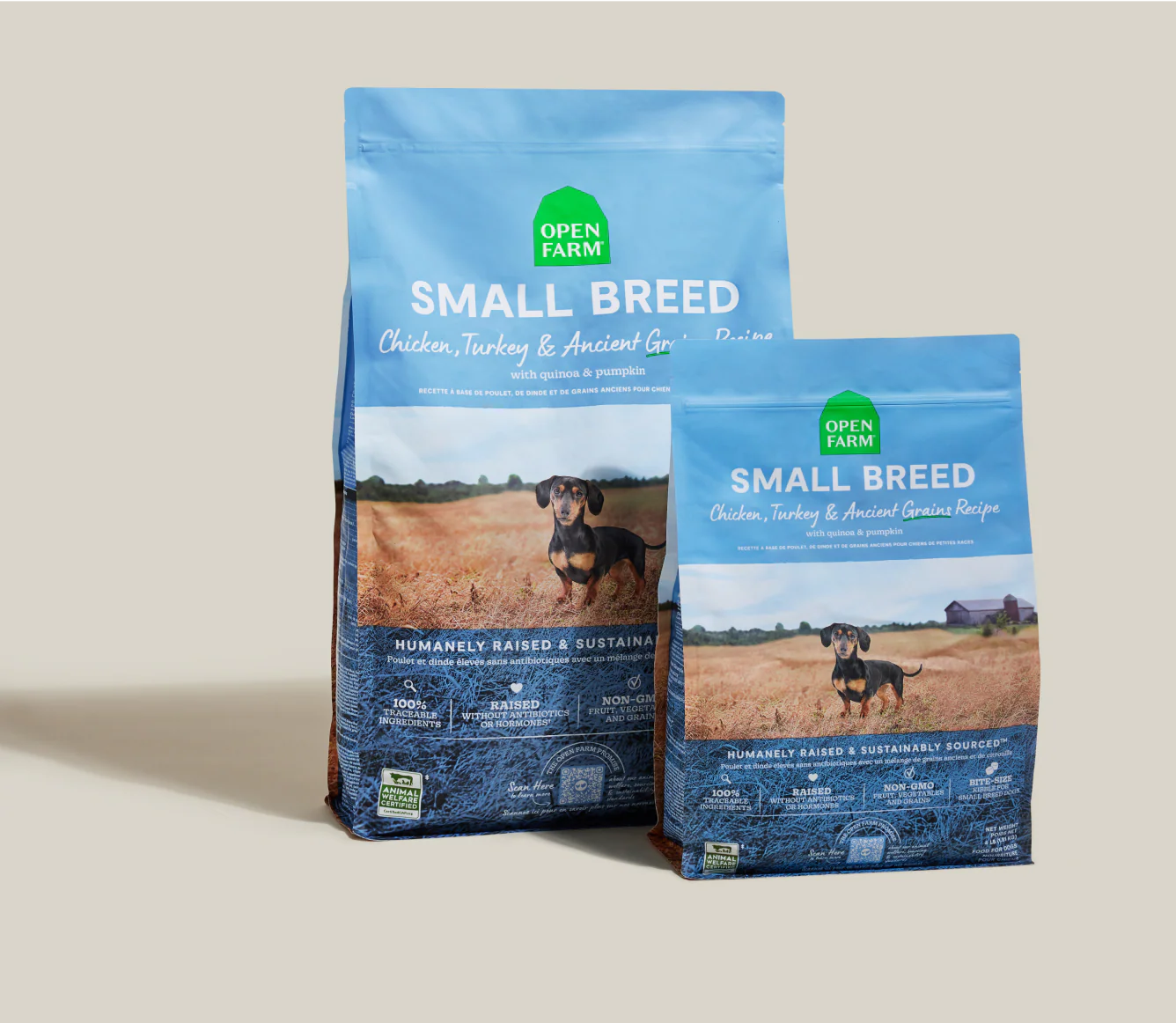 Open Farm Small Breed Chicken & Turkey Ancient Grains Dog Kibble, Dry Dog Food