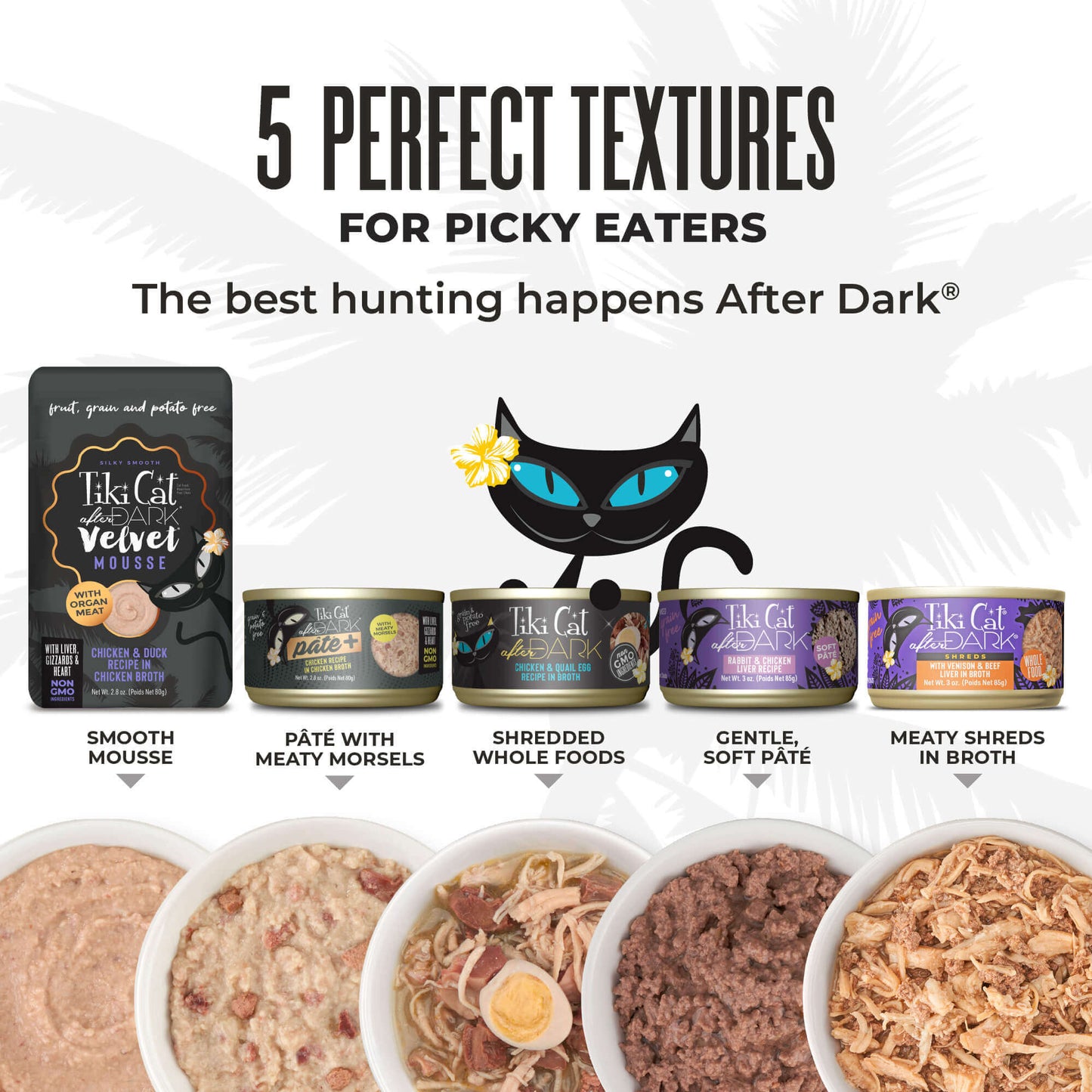 Tiki Cat After Dark Shreds Chicken, Quail & Chicken Liver Recipe in Broth, Wet Cat Food, 3-oz Case of 12