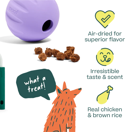 Woof Puzzle Treats, Dog Treats, 12-oz Pouch