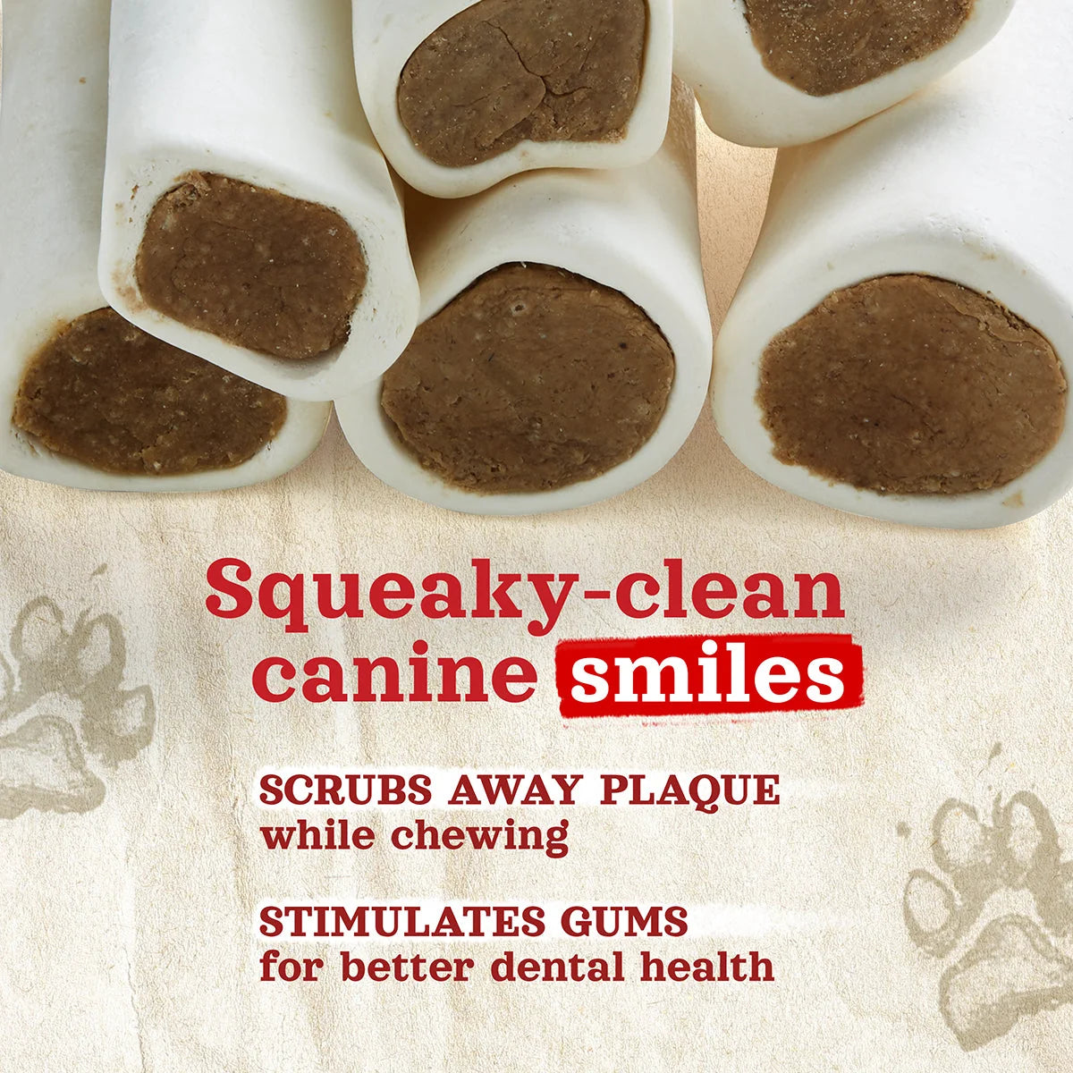 Natural Farm Beef Filled Bones, Dog Chew, 5-6 in